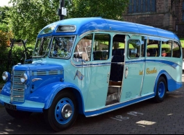 Vintage bus for wedding hire in Worksop