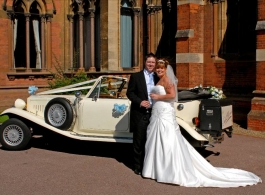 Convertible Beauford wedding car in Nottingham