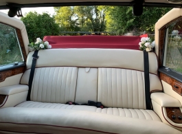Classic White Daimler for weddings in Chepstow