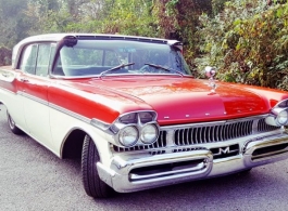 Classic American wedding car in London