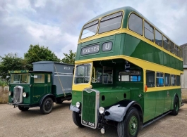 Green bus for weddings in Stratford Upon Avon