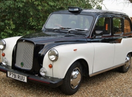 Black and White London Taxi for weddings in Windsor