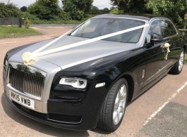 Black and silver Rolls Royce wedding car in London