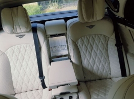 Silver Bentley Mulsanne for wedding hire in Epsom