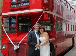 Classic Red London Bus for wedding hire in Richmond