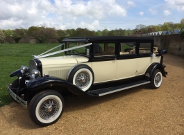 Vintage 1930s style wedding car hire in Southsea